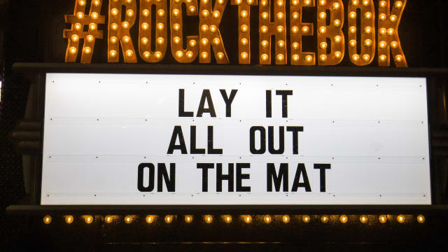 The Big 12 Wrestling motto at the 2023 Big 12 Wrestling Championship in Tulsa, Okla.